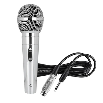 Микрофон Профессиональный проводной металлический динамический микрофон Clear Voice Mic для исполнения вокальной музыки