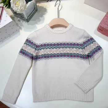 детские свитера, зимняя одежда для мальчиков и девочек, высококачественный вязаный пуловер из 50% австралийской шерсти, детские топы