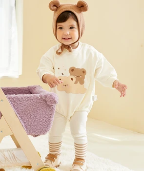 Комплекты пижам для новорожденных, трикотажные хлопковые топы с длинными рукавами, одежда для мальчиков и девочек, комплект детской одежды из 2 предметов
