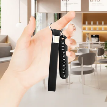 Модная силиконовая цепочка для ключей Smart Fob с карточкой с номером для мужчин и женщин, Аксессуары для ключей от автомобиля Circle Оптом
