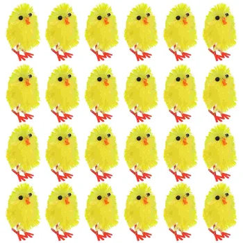 60шт Украшение для цыплят Домашний декор рабочего стола Мини-игрушки для цыплят Пасхальный декор
