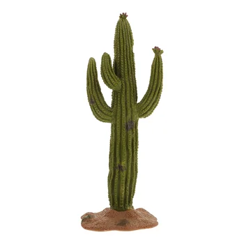 Реалистичная модель зеленого растения в виде кактуса в пустыне, центральные элементы обеденного стола, украшение дома