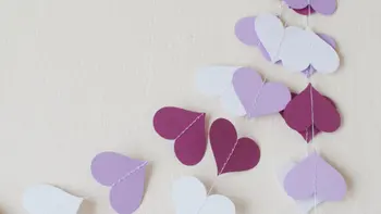 Фиолетовые, Сиреневые, Белые бумажные баннеры в виде сердечек длиной 10 футов, Сиреневая Свадебная гирлянда, Сиреневый декор для душа ребенка, День рождения, Сиреневые украшения для детской