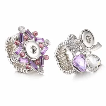 Горячая распродажа, высококачественное металлическое регулируемое кольцо 007 flower DIY, подходит для джинджер, кольца на кнопках 12 мм, ювелирные изделия, кольца-шармы для женщин